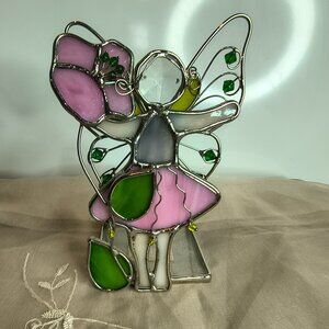 Staind Glass Fairy Candle Holder